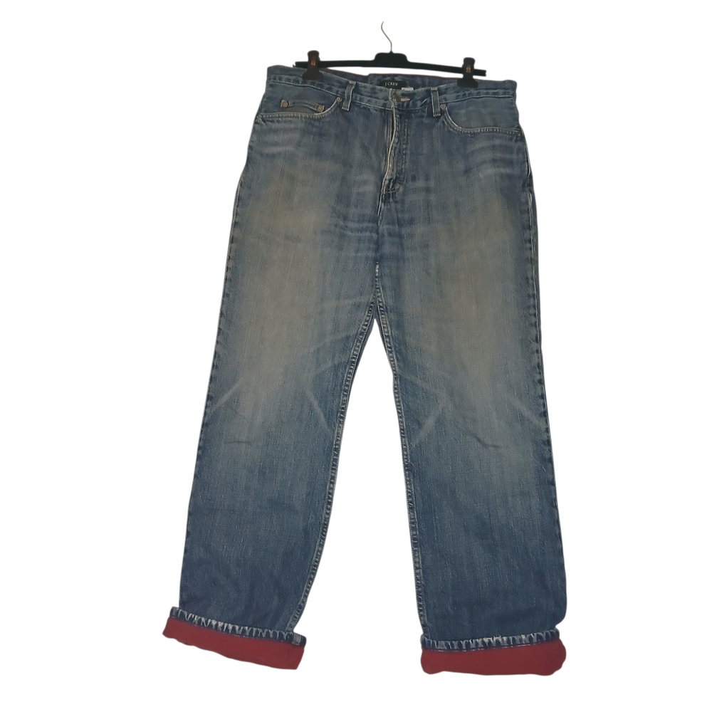 Vintagw J. Crew Men's Flannel Lining Jeans 35X32